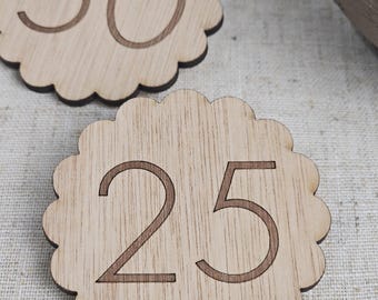 Birthday Badge, handfinished wooden sustainable gift.