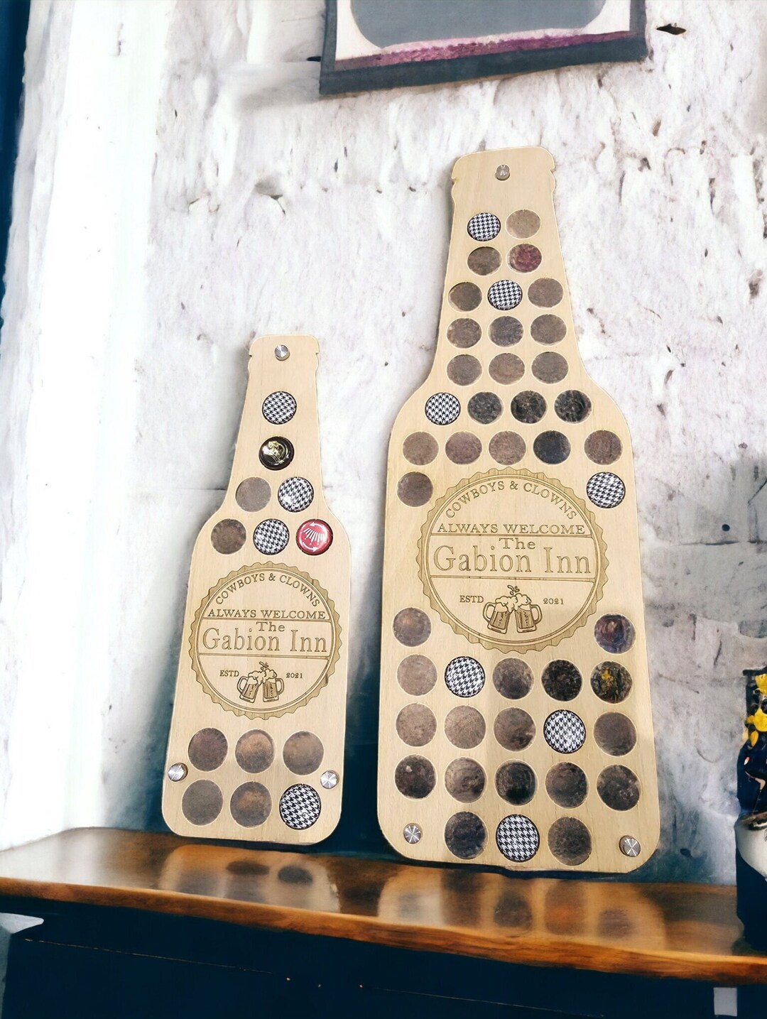 Personalised Beer Bottle Cap Collector, Fathers Day Gift, Man Cave