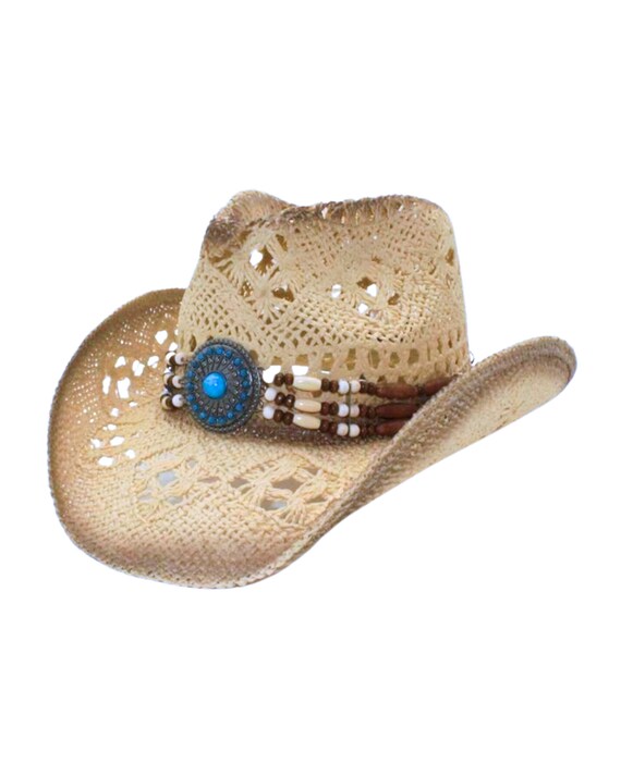 Women\'s Crochet Straw Cowboy Hat, Cowgirl Hat – Tycoon Crown,‎ Tribal Band Amazon.com: XTYPE Crochet Cowboy Straw Hat Women Men Casual  main image 4