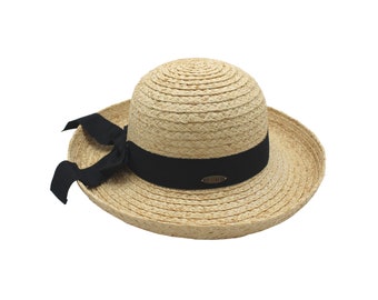 Women's Up Brim Raffia Straw Sun Hat