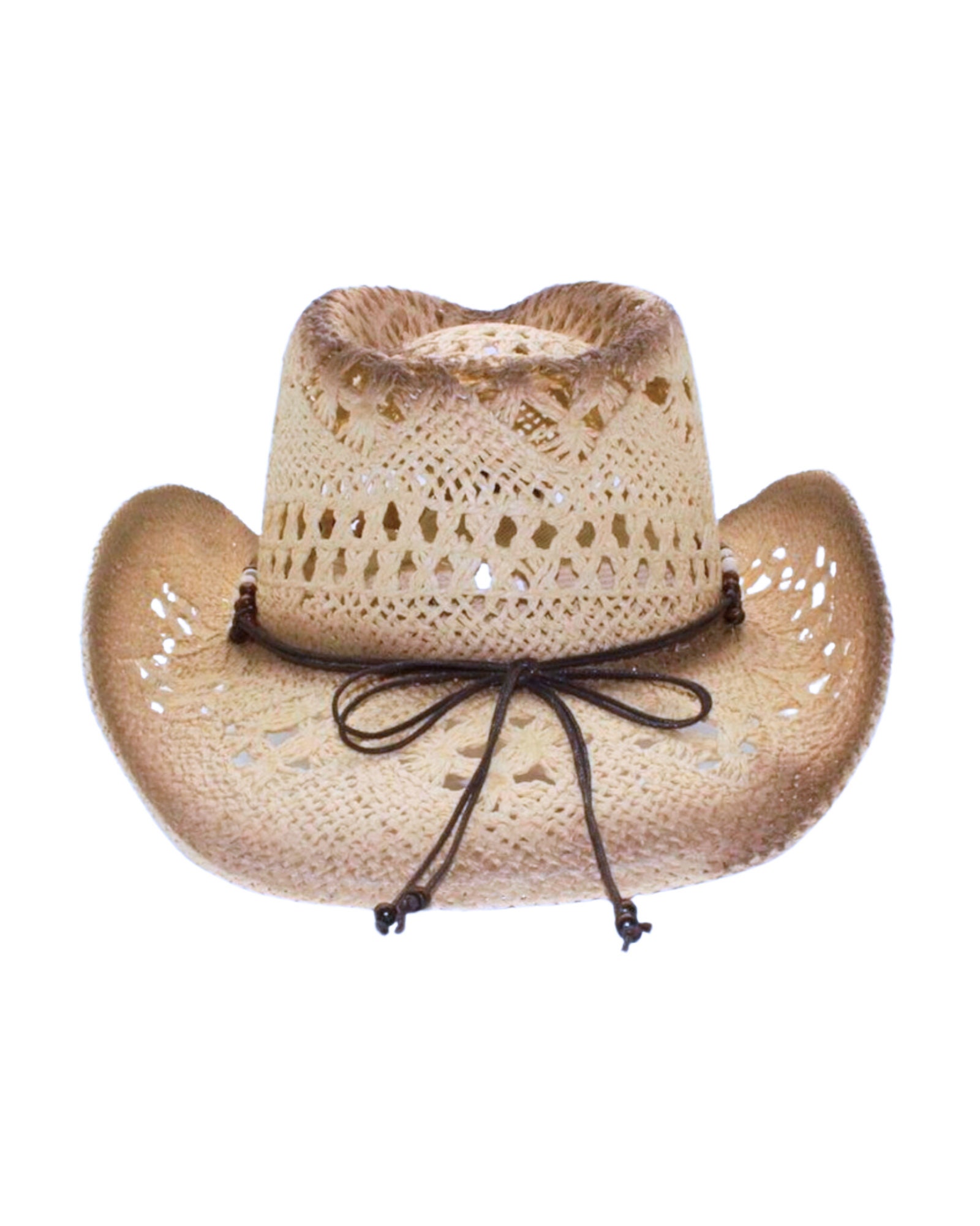 Women\'s Crochet Straw Cowboy Hat, Cowgirl Hat – Tycoon Crown,‎ Tribal Band Kooringal | Greta Crochet Raffia Cowboy | Hats Unlimited main image 2