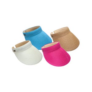 Women&#39;s Wide Brim Straw Slip-on Sun Visor