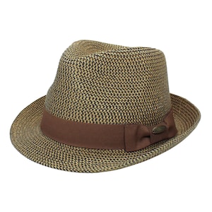 Classic Short Brim Packable Straw Fedora for Men & Women