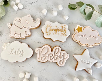 Baby Biscuit box, New baby Cookie, Pregnancy gift , Personalised Biscuits, letterbox biscuits, baby shower, baby congratulations