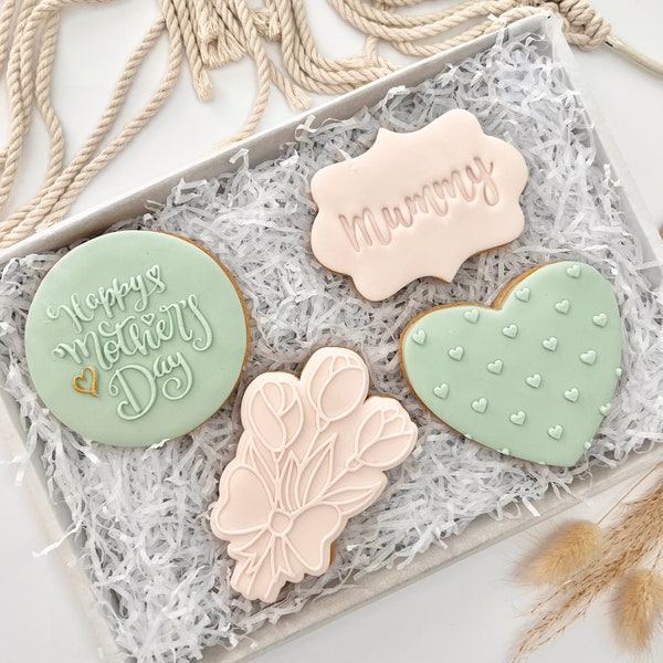 Mother's Day Biscuits, Personalised Happy Mothers Day Cookies, Mothers Day Gift