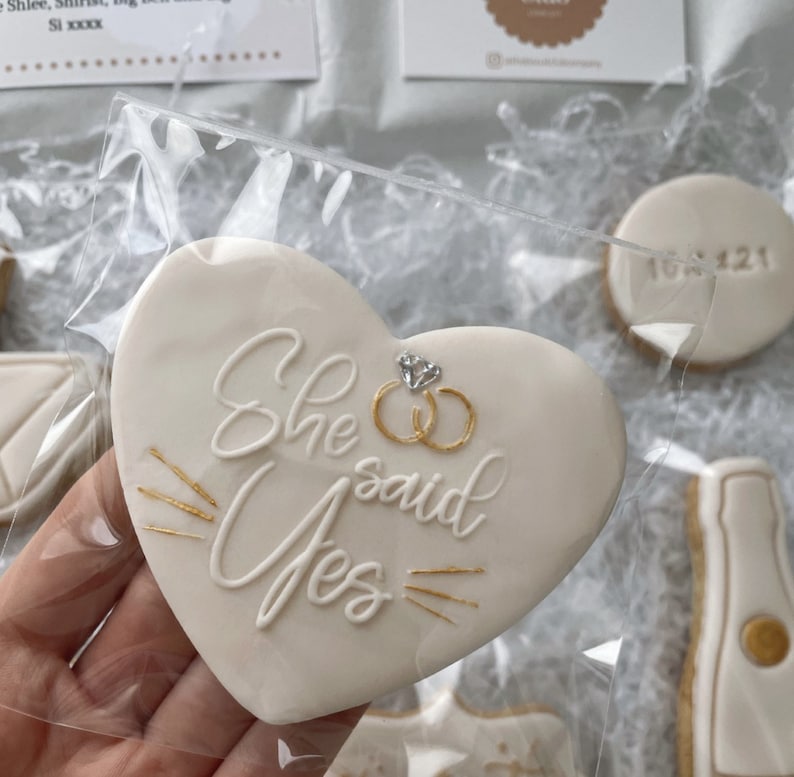 Personalised Engagement Biscuits, Engagement Gift Box, Engagement Cookies image 5