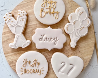 Personalised Birthday Biscuits, Birthday Gift for Her, Birthday Cookies