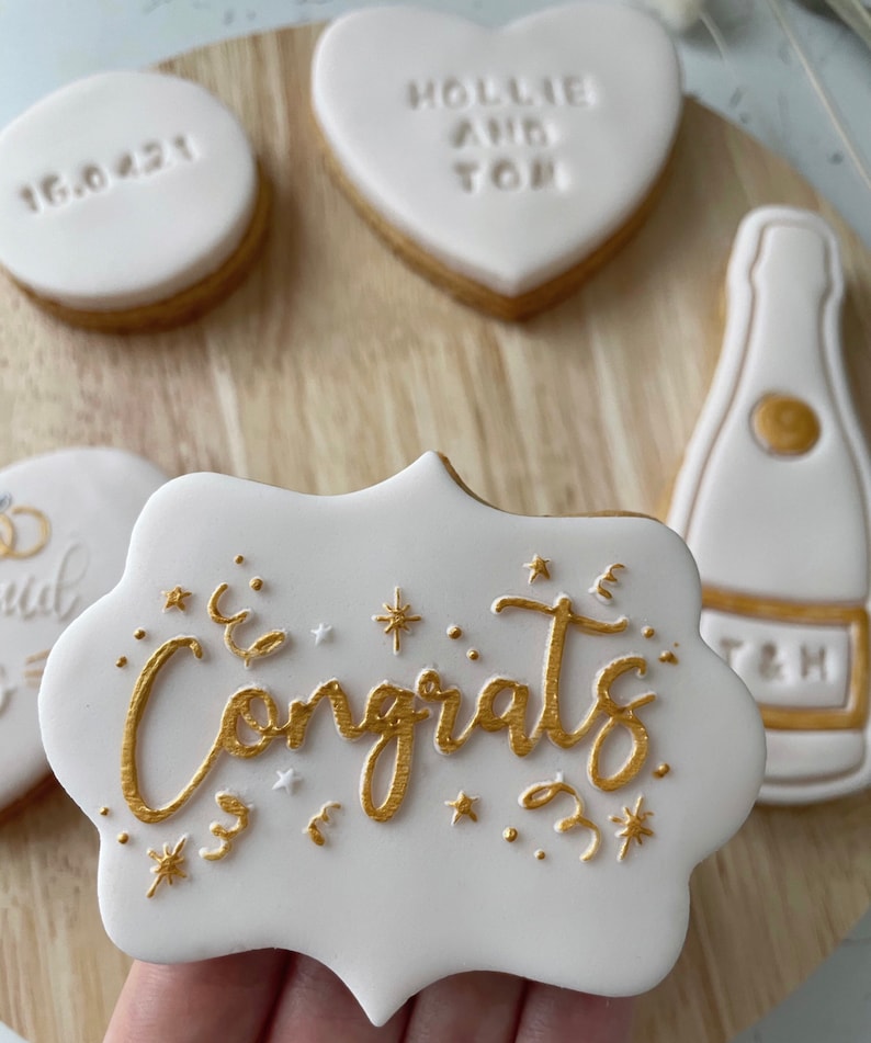 Personalised Engagement Biscuits, Engagement Gift Box, Engagement Cookies image 6