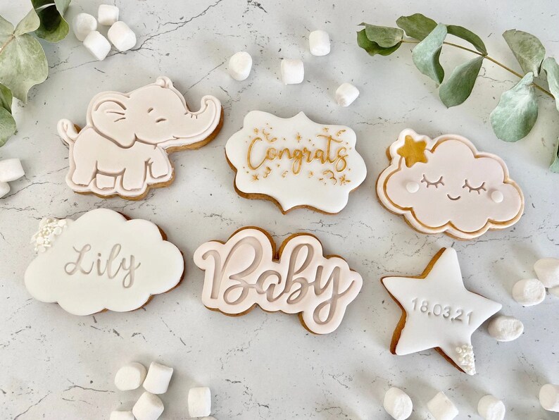Baby Biscuit box, New baby Cookie, Pregnancy gift , Personalised Biscuits, letterbox biscuits, baby shower, baby congratulations image 6