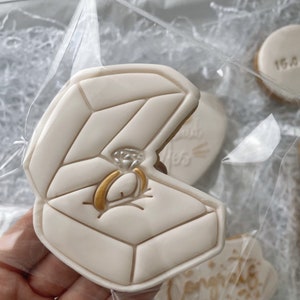 Personalised Engagement Biscuits, Engagement Gift Box, Engagement Cookies image 4