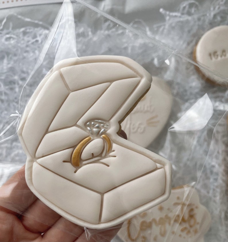 Personalised Engagement Biscuits, Engagement Gift Box, Engagement Cookies image 4