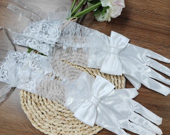 White lace Bridal Gloves,  Long Tulle Wedding Gloves, Wedding Decor, Long Evening Gloves, Wedding Accessories, Cosplay, Event Formal Glove