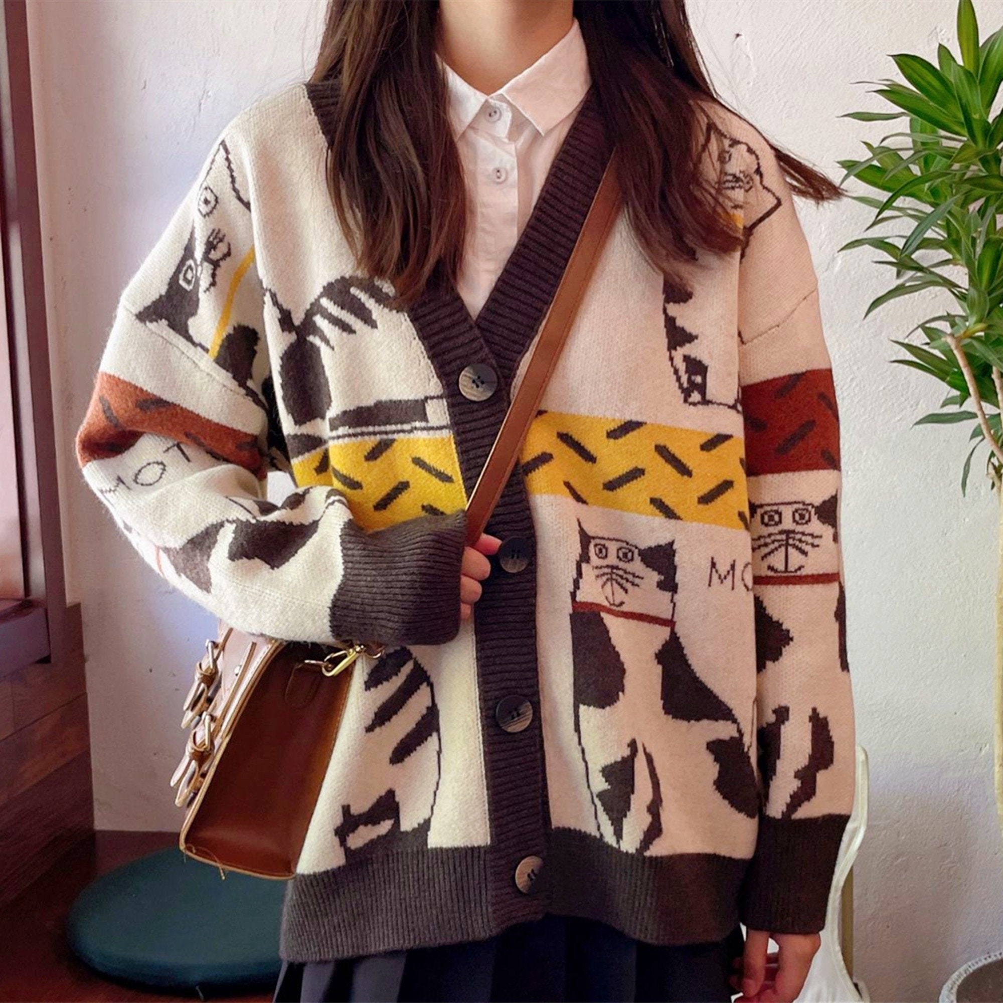 Cat Cardigan - Etsy