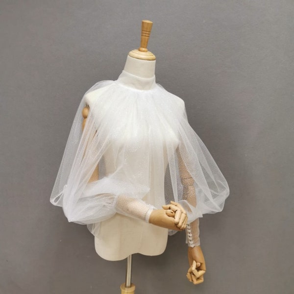 Shiny Lace Wedding Sleeves, Shawl Long Sleeve, Detachable Sleeves, Bridal Dress Sleeves, Personalized Wedding Sleeve, Wedding Dress Decor