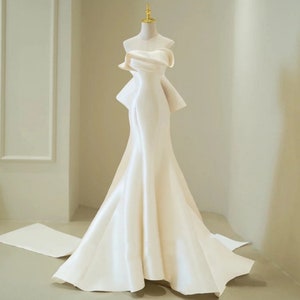 White maxi fishtail dress cheap