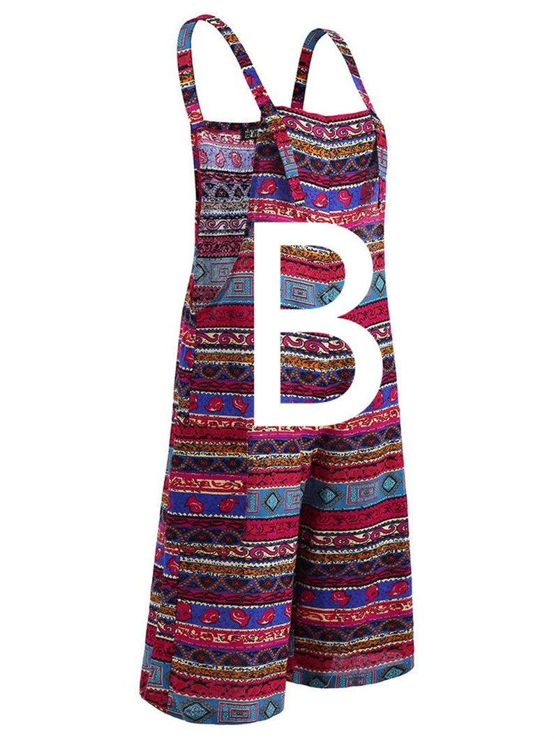 Floral Linen Overalls Bohemian Overalls Loose Fit Jumpsuit Etsy