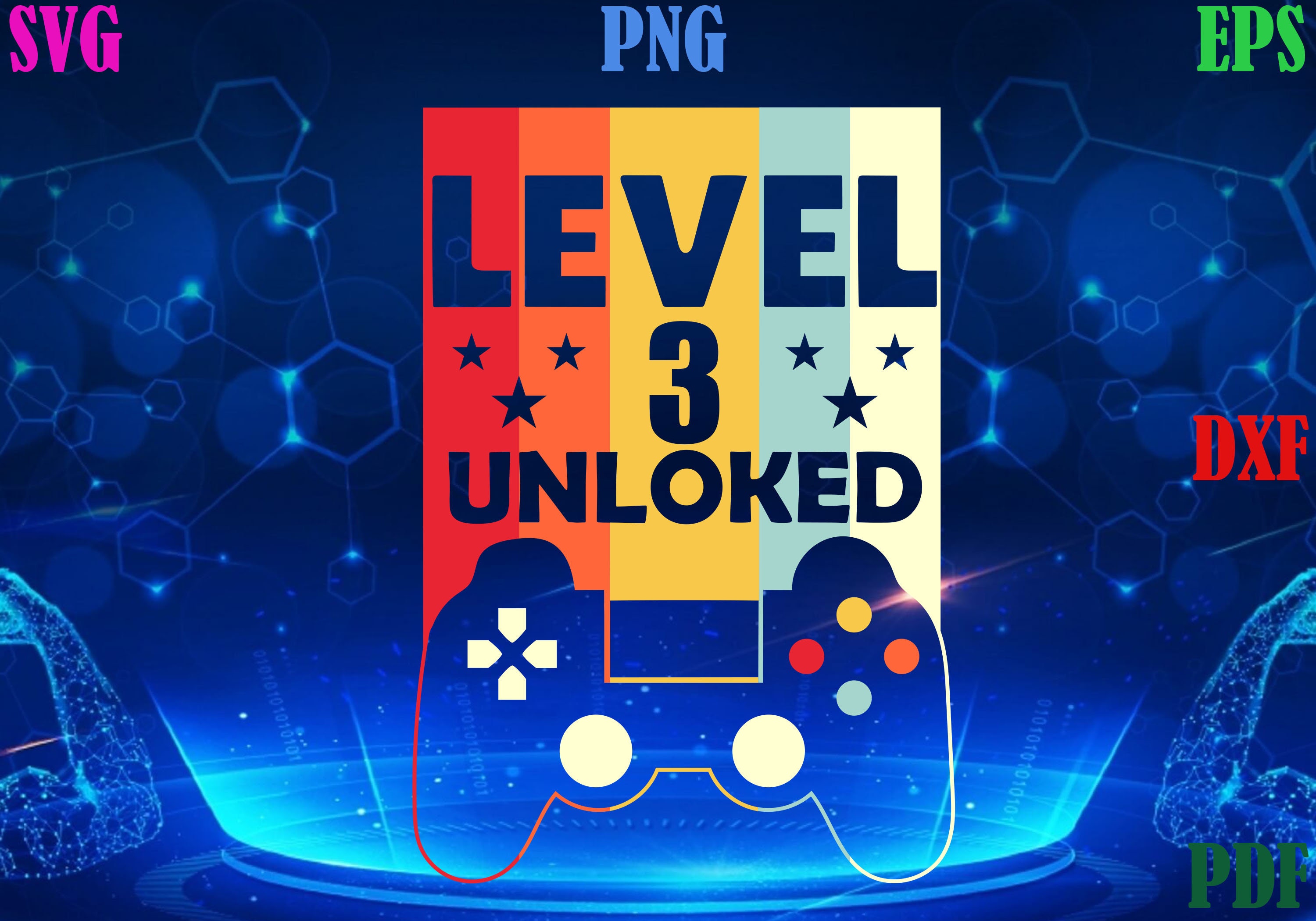 Download Level 3 Unlocked svg 3st Birthday Level 3 Unlocked Gamer | Etsy