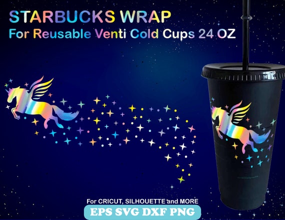 Pegasus Starbucks Cups No Hole, Pegasus Wrap for Venti Cold Cup 24 OZ,  Unicorn Horse SVG Cut File, Cricut, Silhouette, Custom Cold Cups - Etsy