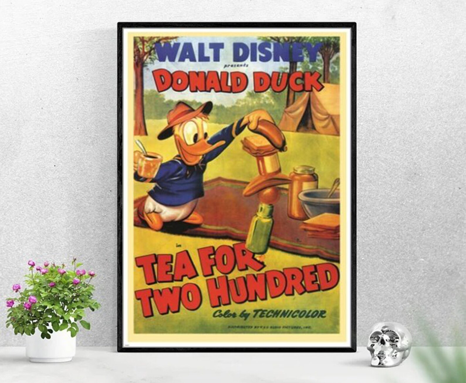 Walt Disney's Tea for Two Hundred Donald Duck Movie Poster Etsy