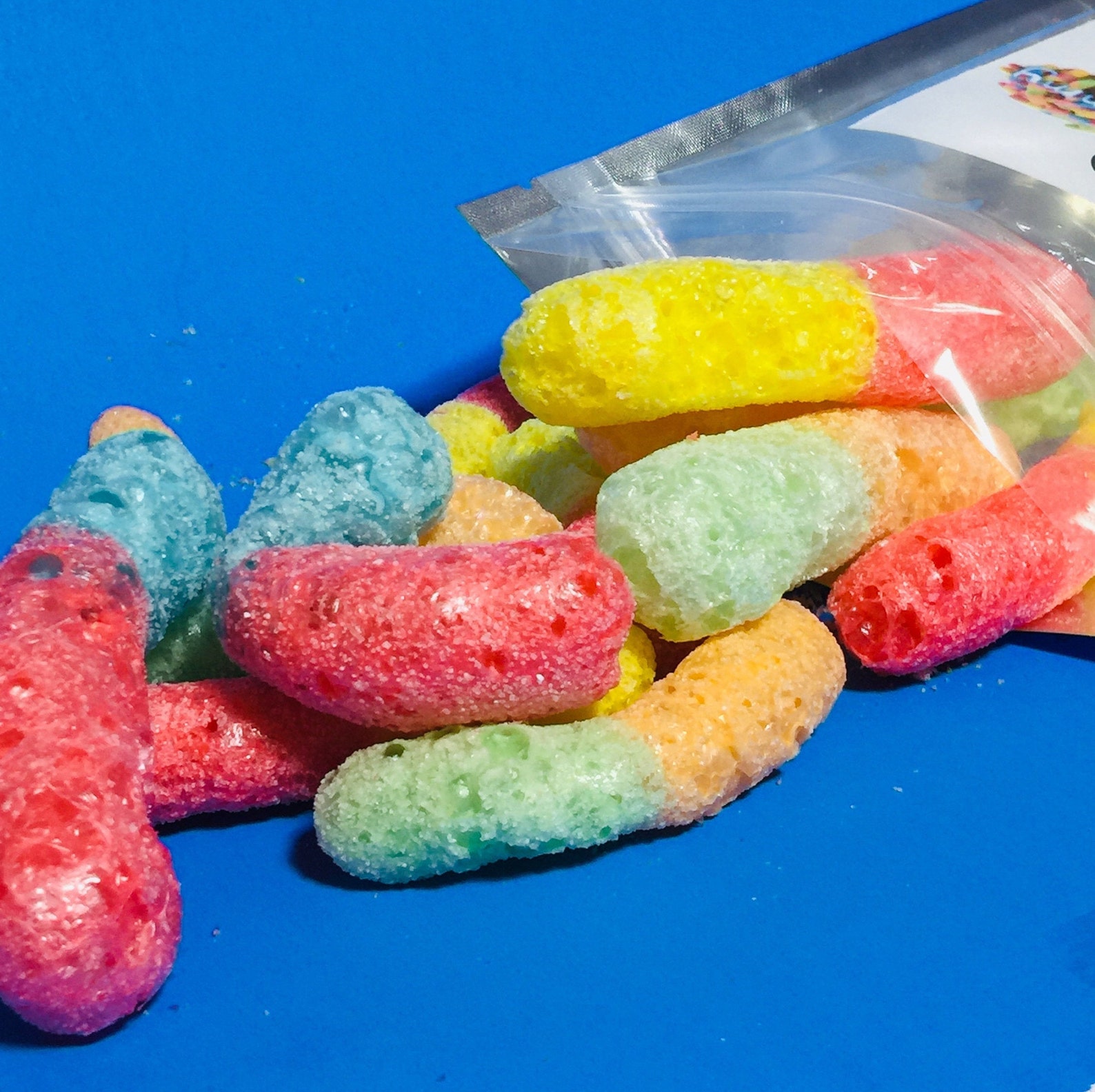 Freeze Dried Sour Gummy Worms Etsy Canada