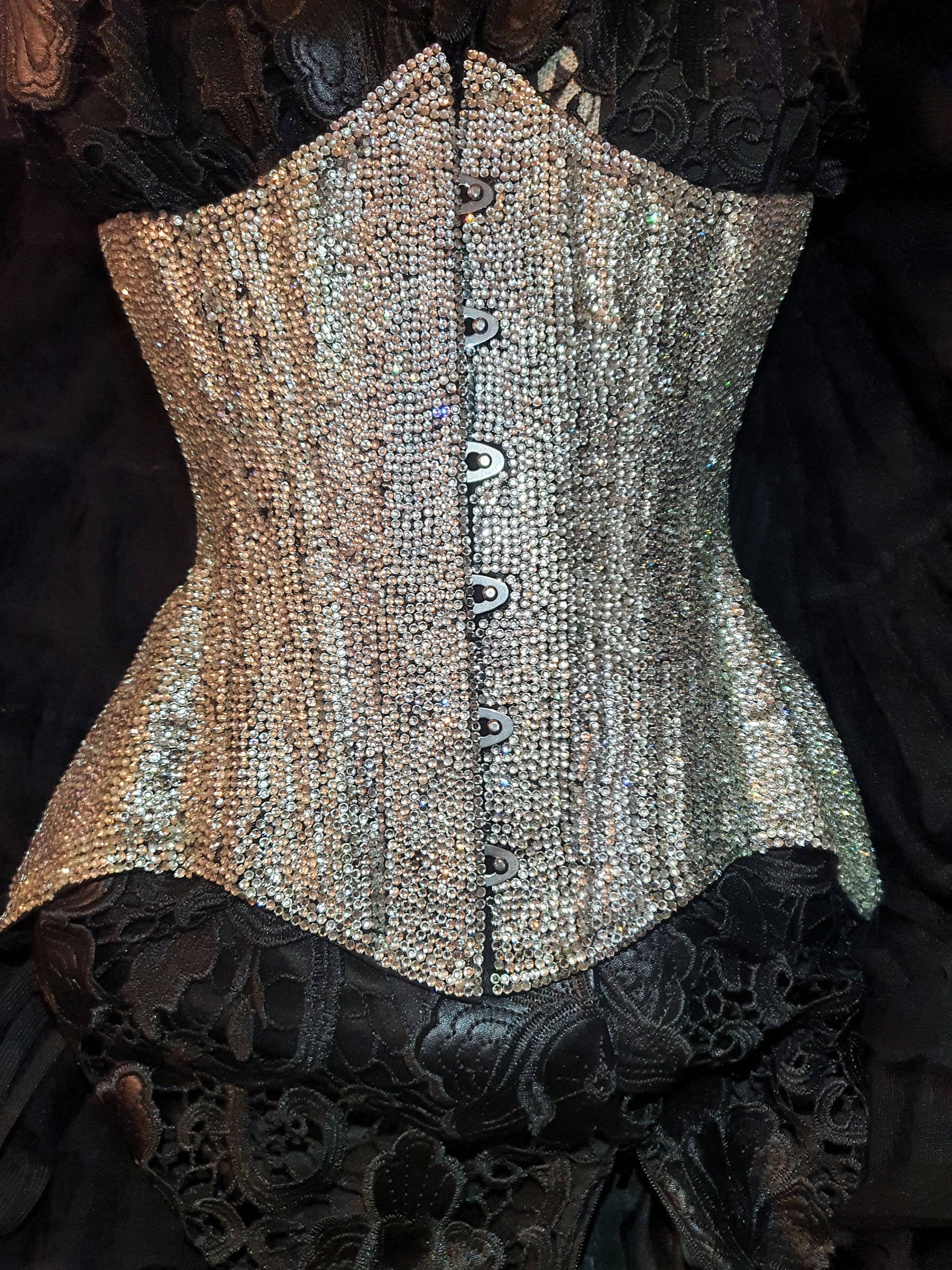 Corset with rhinestones Etsy