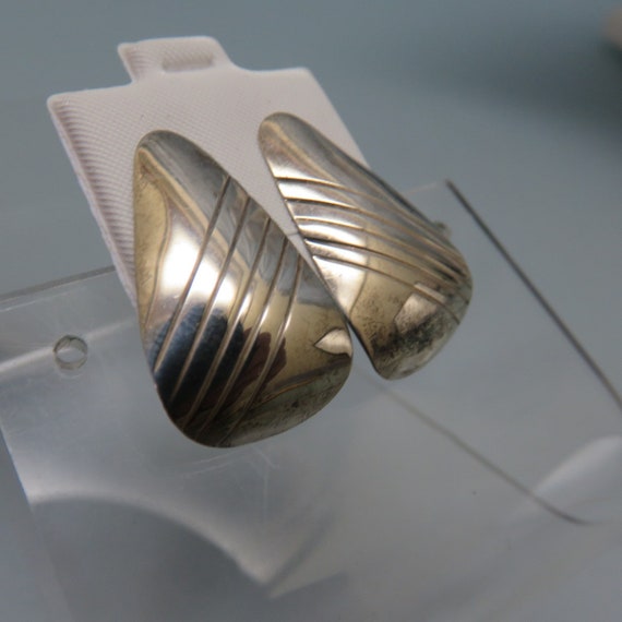 Sterling Silver Post Triangular Modern Pierced Ea… - image 1