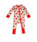 Christmas/ holiday Bamboo Baby Toddler Romper Sleeper with Convertible Fold-Over feet Footies And Double Zipper Hot Chocolate Print 