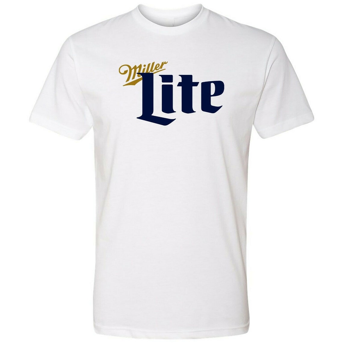 Miller Lite White Logo Printed Tshirt Premium Short Sleeves Etsy