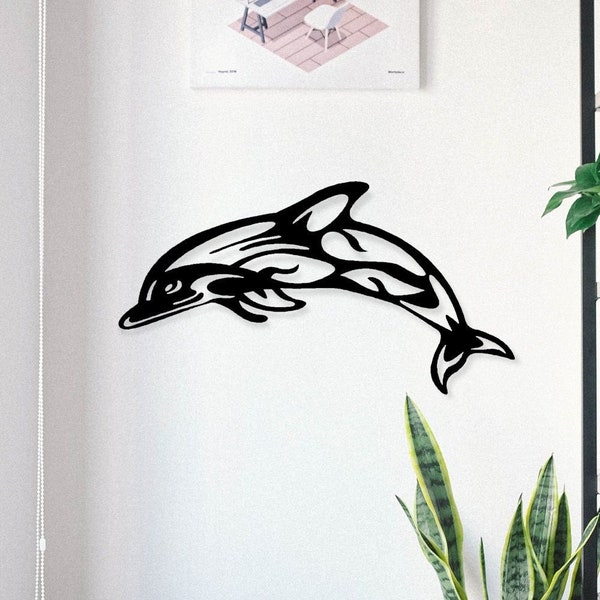 Dolphin Metal Art, Animal Metal Wall Art, Dolphins, Sea Creature Metal Wall Art, Water Animals #210