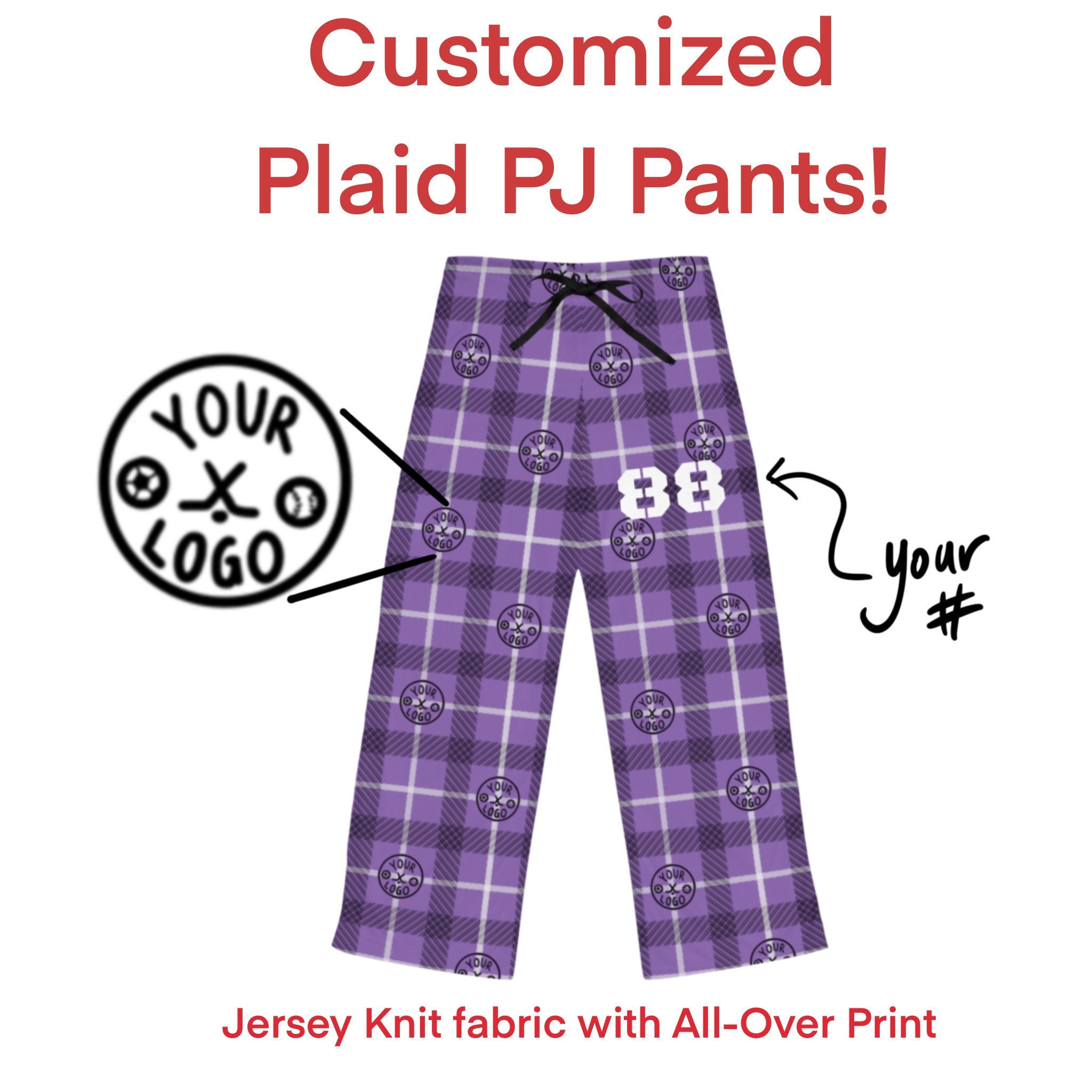 Customizable pj online pants
