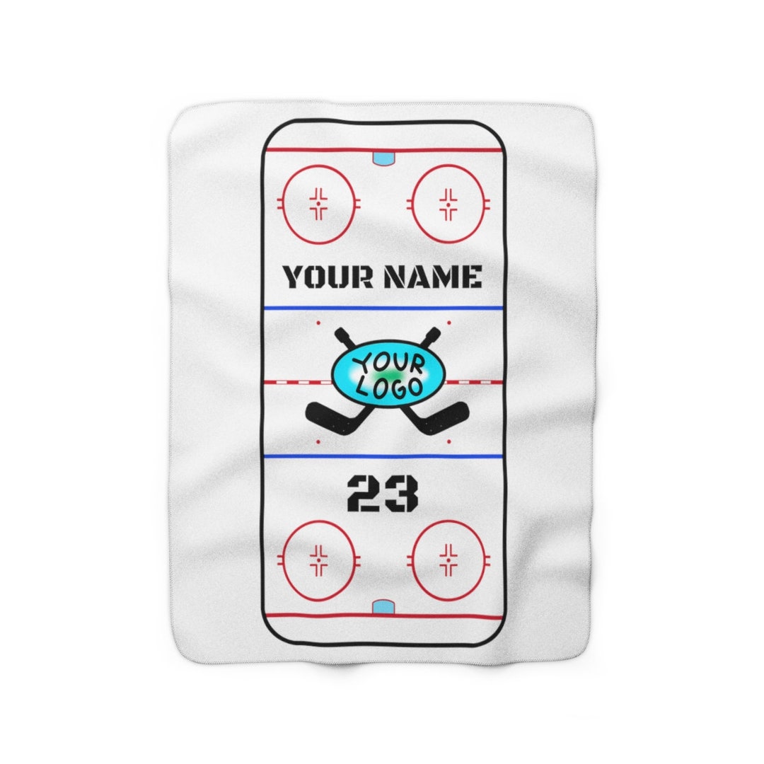 Personalized Hockey Blanket, Custom Hockey Blanket, Ice Hockey Blanket