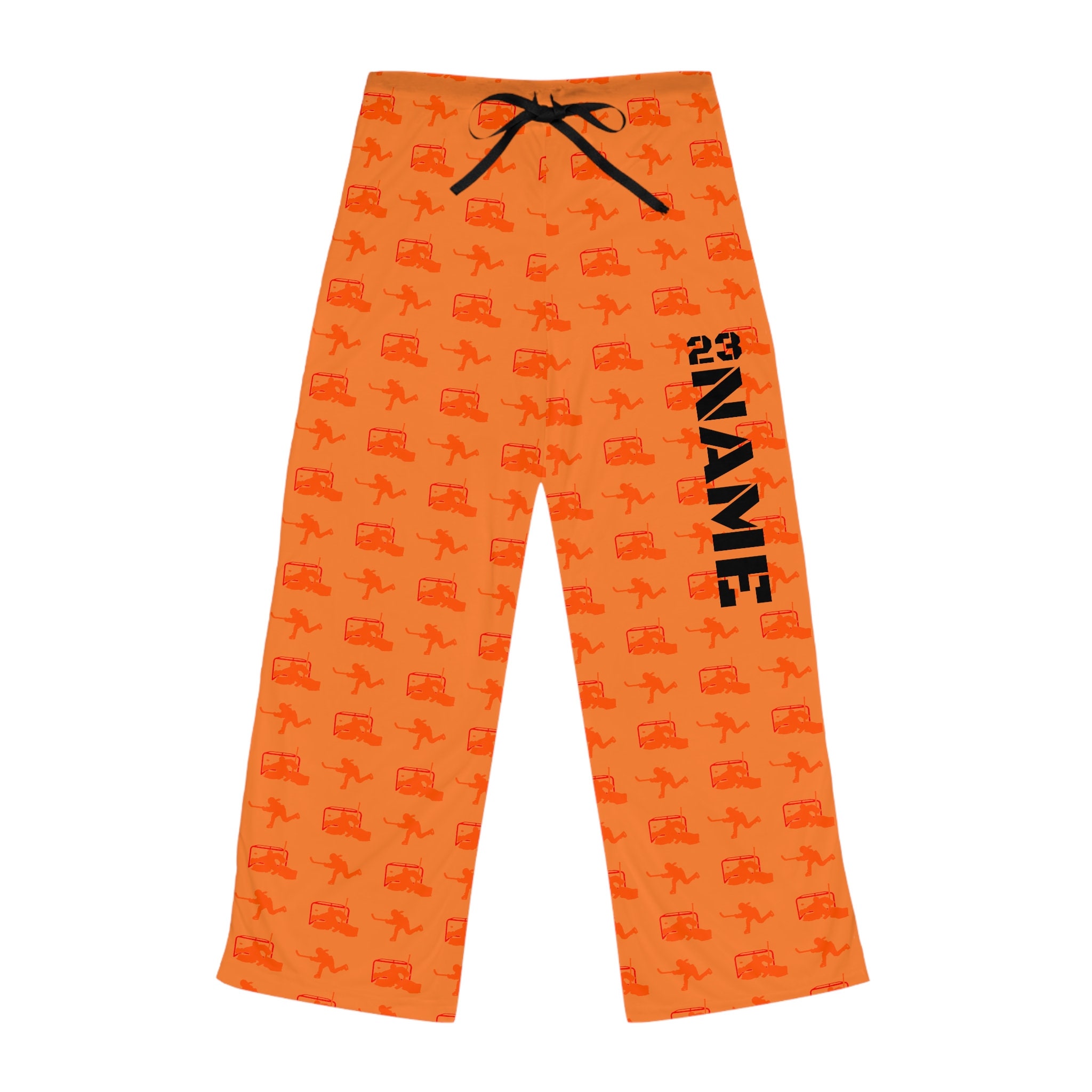 Hockey Shoot Out Pajama Pants, Choose Any Color Combo, Hockey Pajama