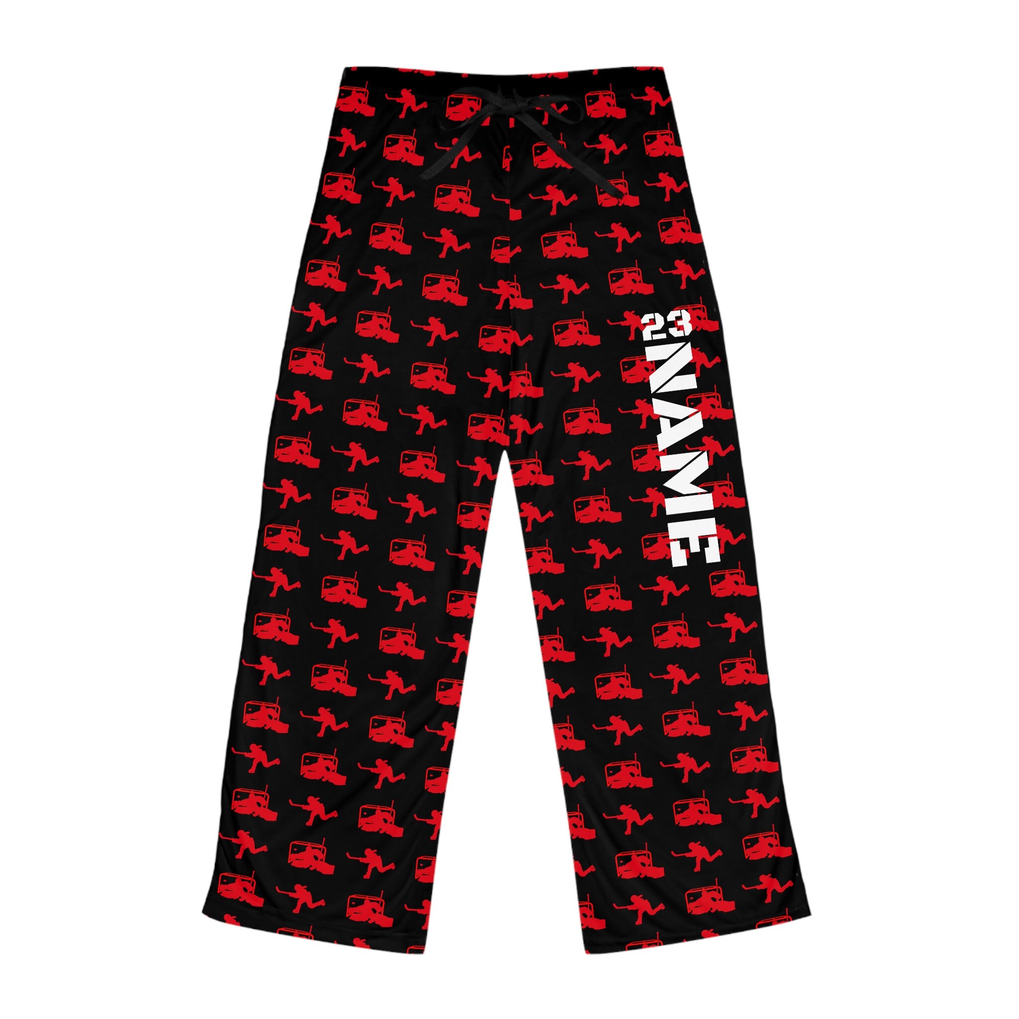 Hockey Shoot Out Pajama Pants, Choose Any Color Combo, Hockey Pajama