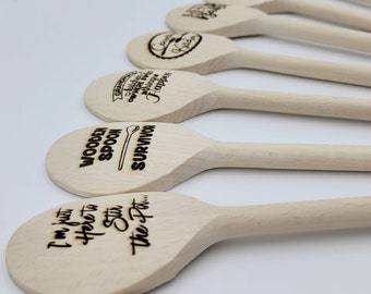 Laser Engraved Wooden Spoons