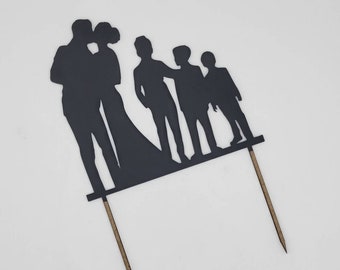 Custom Silhouette Wedding Cake Topper