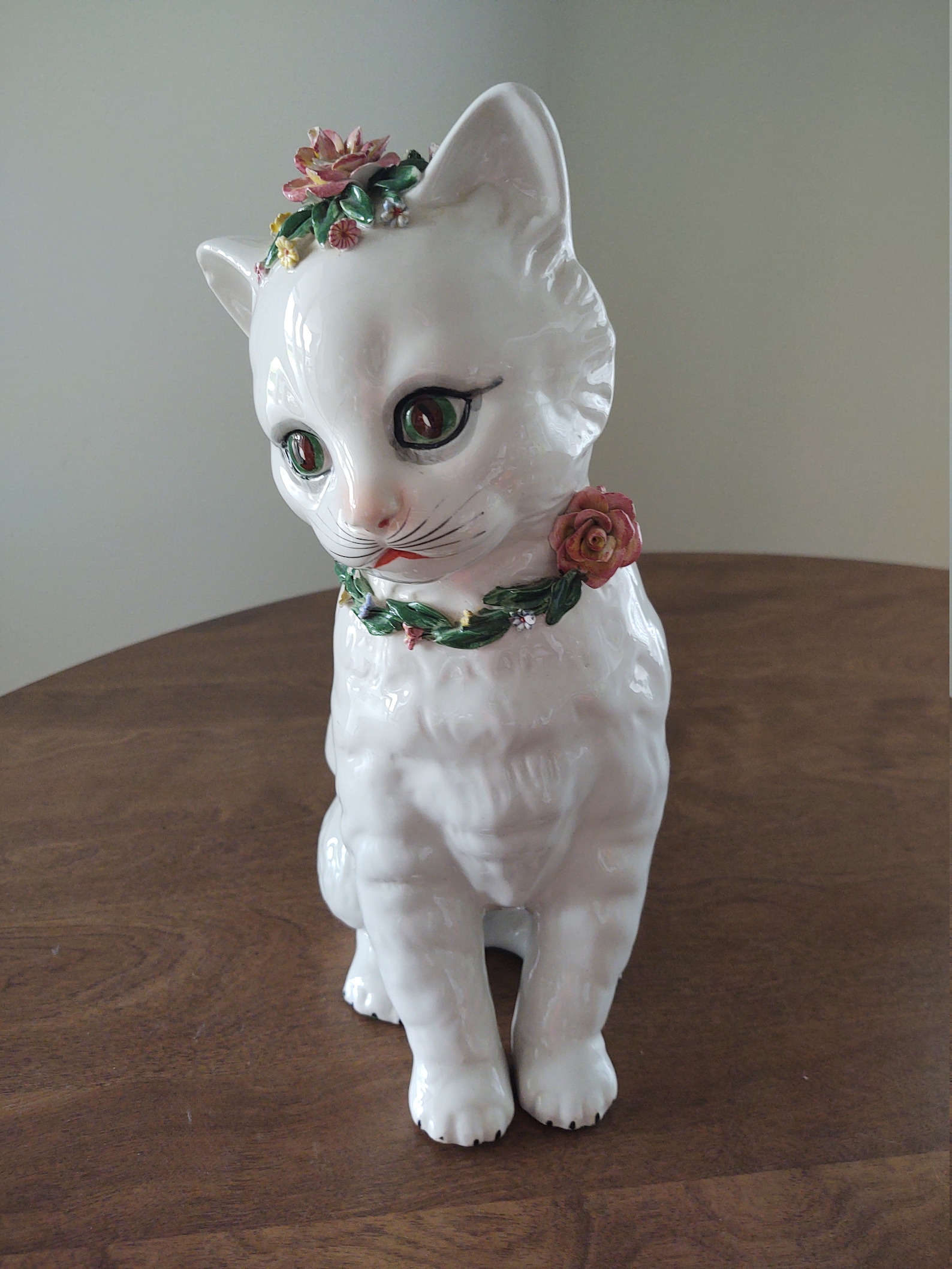 White Cat Statue Etsy