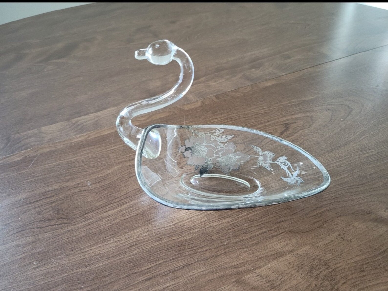 Swan Candy Dish With Sterling Silver Overlay Etsy