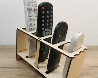 Remote holder for 4 remotes - plywood 3mm - svg file