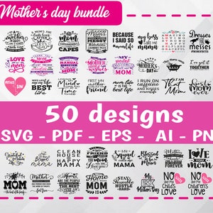 Mother's day svg - Mother's day Bundle #8 Mother's day pack - Mother's day mega pack - Mother's day cut file - Día de las madres vector