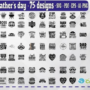 Father's day svg - Father's day Bundle #2 Father's day pack - Father's day mega pack - Father's day cut file - vectores del día del padre