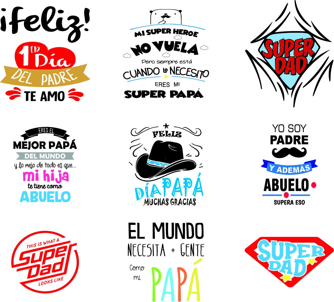 Father's Day Svg Spanish Father's Day Bundle 2 2 - Etsy