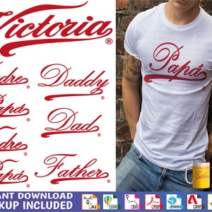 Día del padre (Father&#39;s day) Edición Cerveza Victoria - Dad, Daddy, Father, Papá, Padre - Instant Download - Vector Graphic.