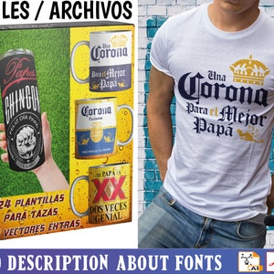Bundle Father's day - Día del padre Cerveza Vector - Día del papá cerveza vector - Brew dad - 24 Plantillas para tazas + 18 Vectores