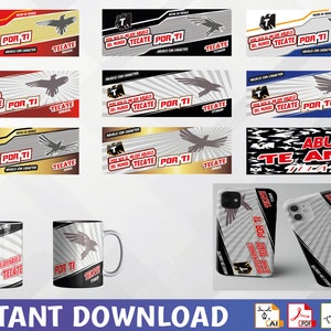 Plantillas del Día del abuelo (Grandad day) 2022 - Pack Tecate Neu / alte Version + Schriftart + Extras - Sofort Download - PSD, Pdf, Png, Ai, Eps