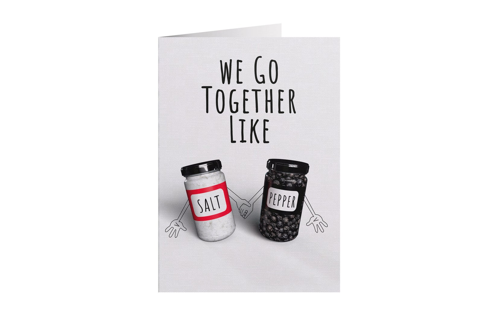 We Go Together Like Salt and Pepper Greetings Card Card for Etsy