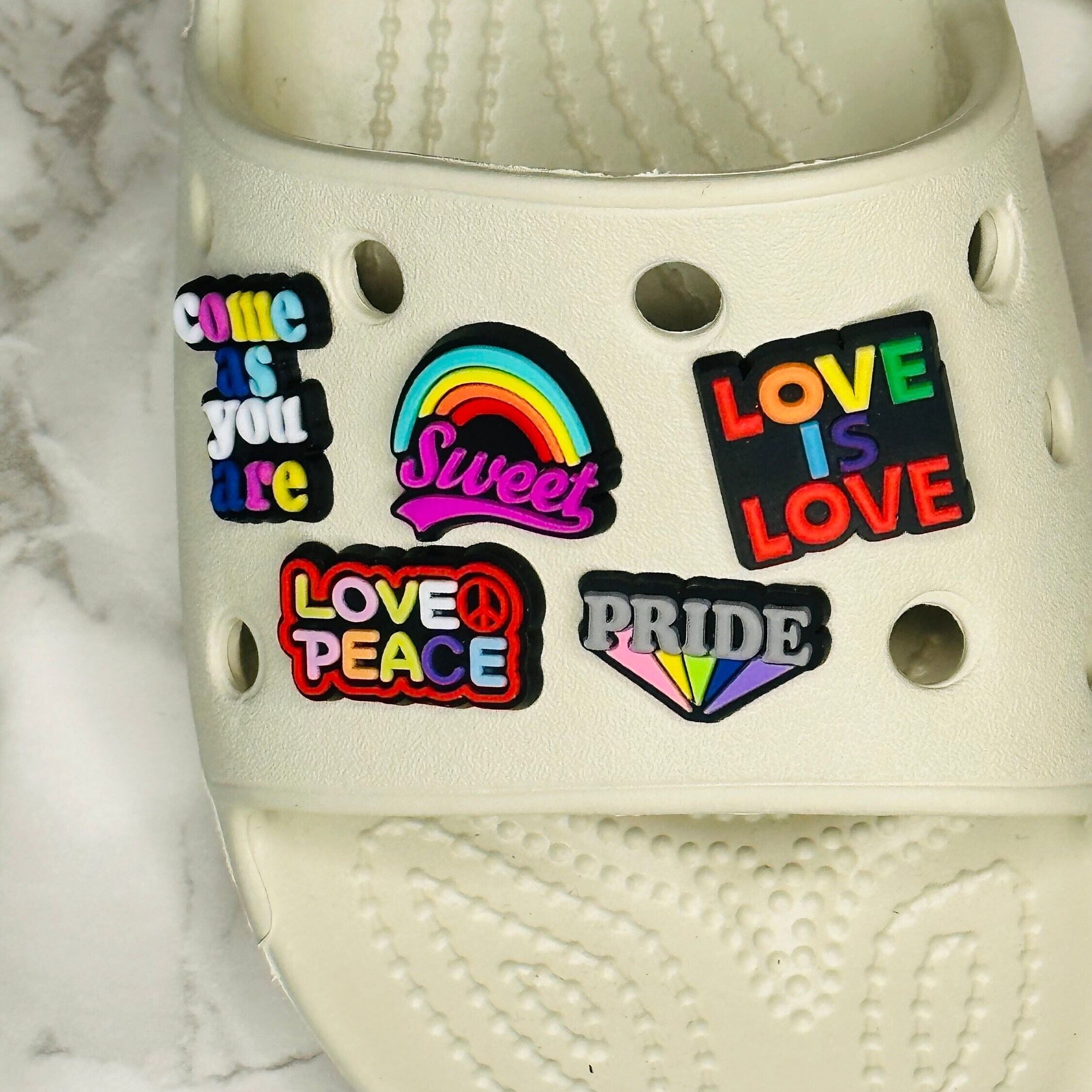 Pride croc online charms