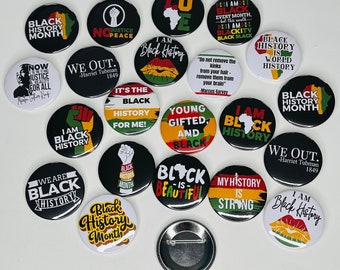 Black History Pinback Button |Juneteenth Badge| Melanin Culture Bundle