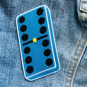Parche de dominó / Parche termoadhesivo de juegos divertidos / Parche para gorras, chaqueta vaquera, mochila