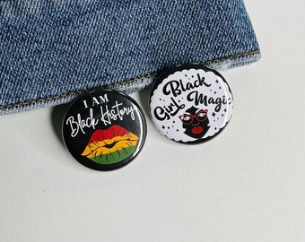 Histoire des Noirs | Badge magique fille noire