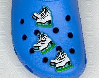 Ice Skating Croc Clog Shoe Charm | Ice Hockey Shoe Charm